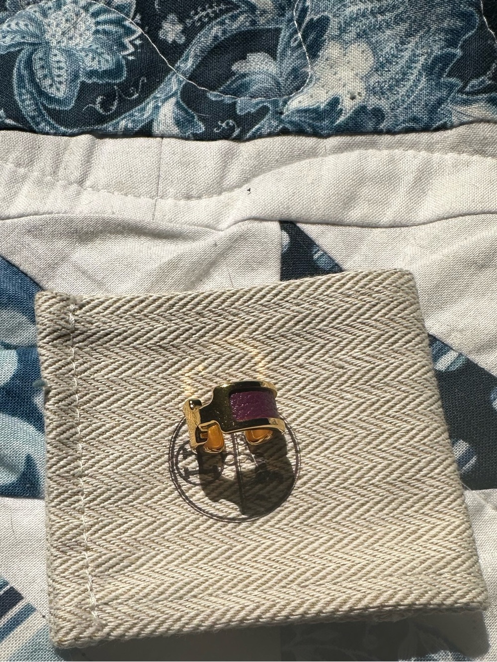 Hermes Olympe Ear Cuff Anemone (purple) / gold hw
